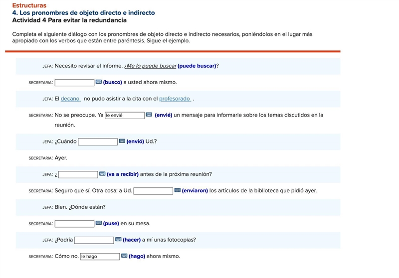 Spanish question, direct and indirect pronouns-example-1