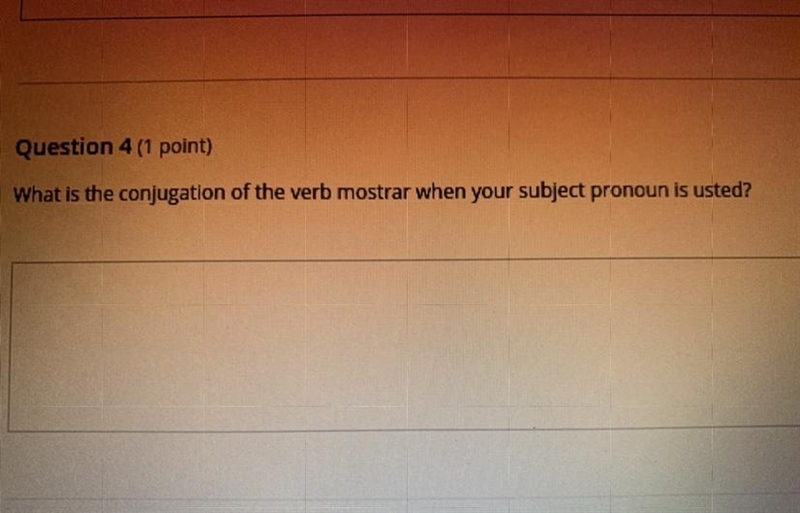 What is the conjugation of the verb mostrar when your subject pronoun is usted? Help-example-1