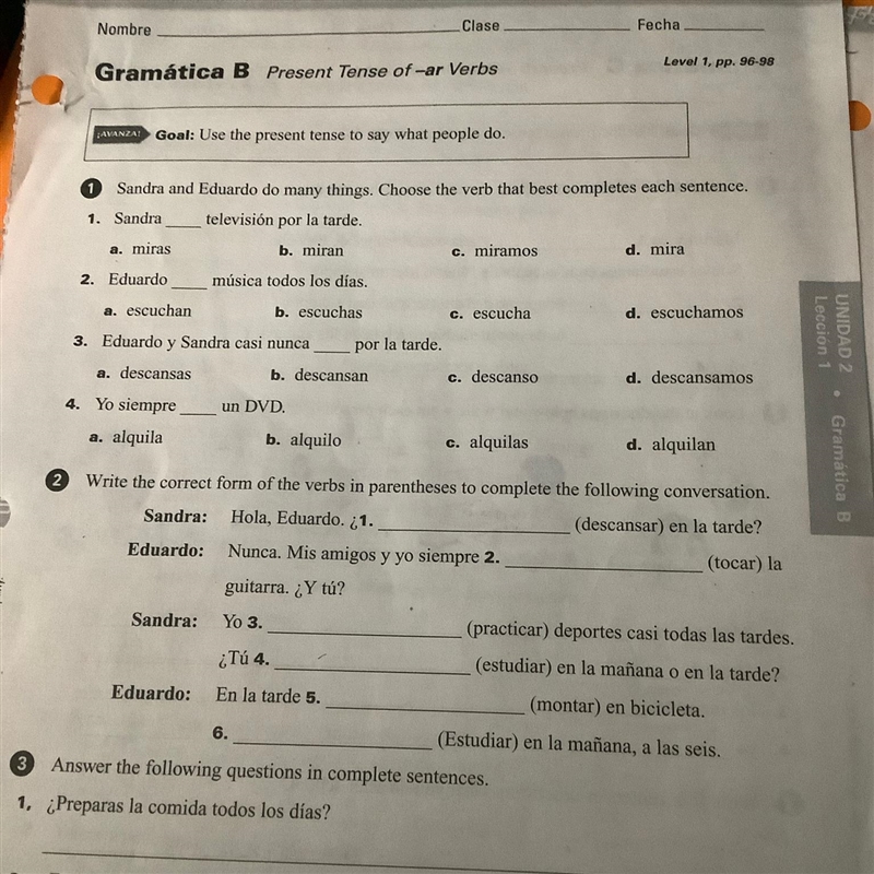 Gramatica b level 1 page 57-example-1