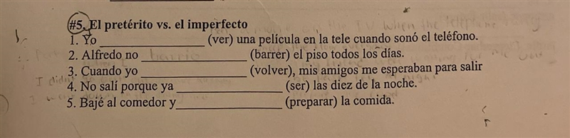 ITS PRETERITE AND IMPERFECT PLEASE HELP-example-1