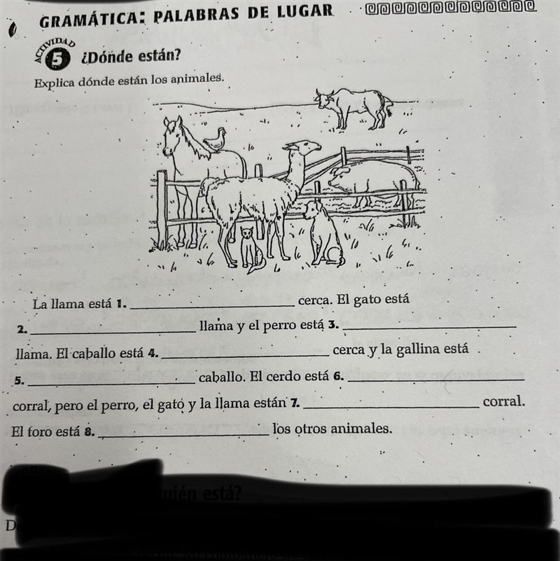 SPANISH FILL IN THE BLANKS-example-1