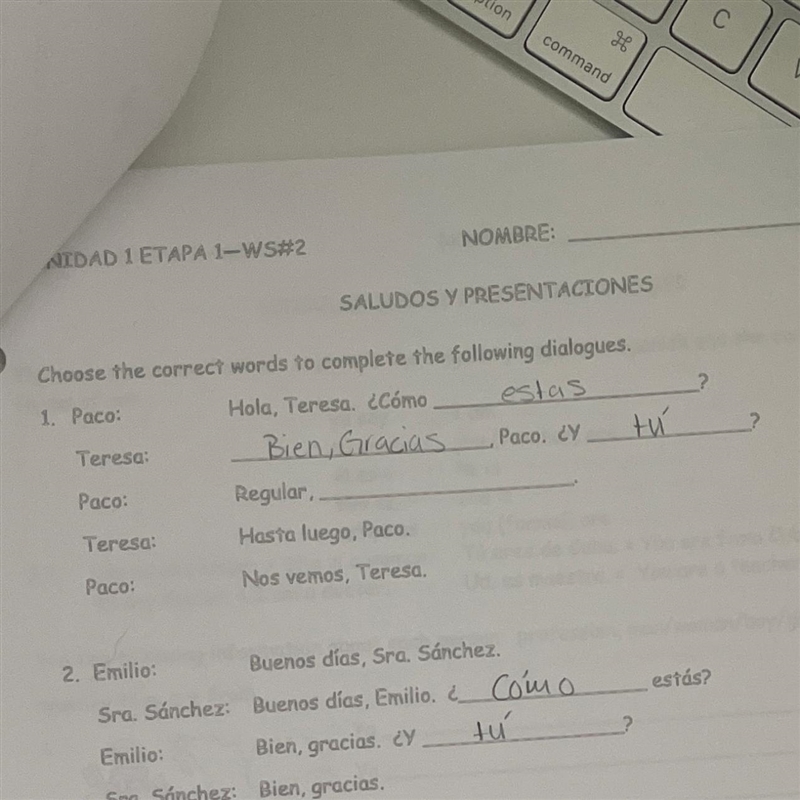 Please help Spanish basics Only missing one-example-1