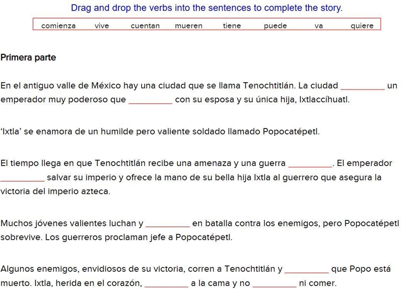 Find the verb Llena los espacios con el verbo correcto Picture attached below-example-1