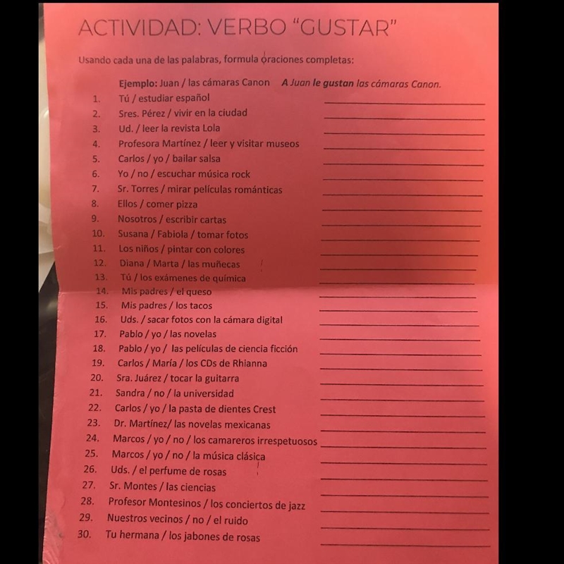 Usando cada una de las palabras, formula oraciones completas:-example-1