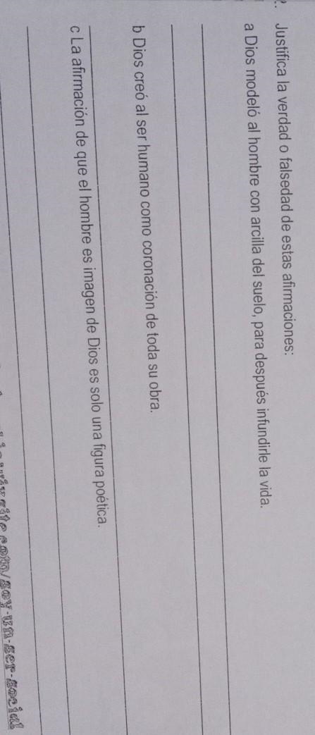 Justifica la verdad o falsedad de estas afirmaciones a Dios modelo al hombre con arcilla-example-1