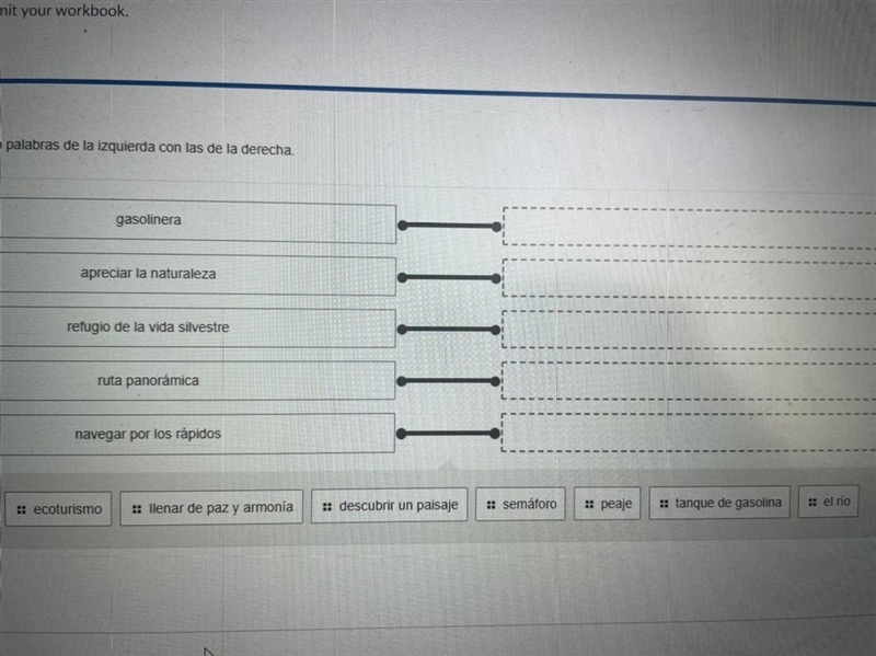 Empareja las frases o palabras de la izquierda con las de la derecha.-example-1