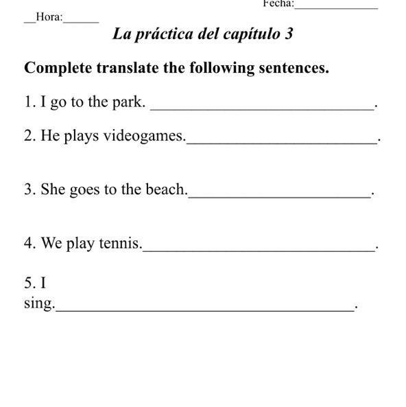 Please help me She said something with conjugating the words? as in like yo voy, etc-example-1