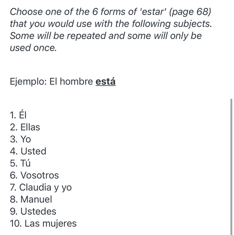 Estar warm up activity-example-1