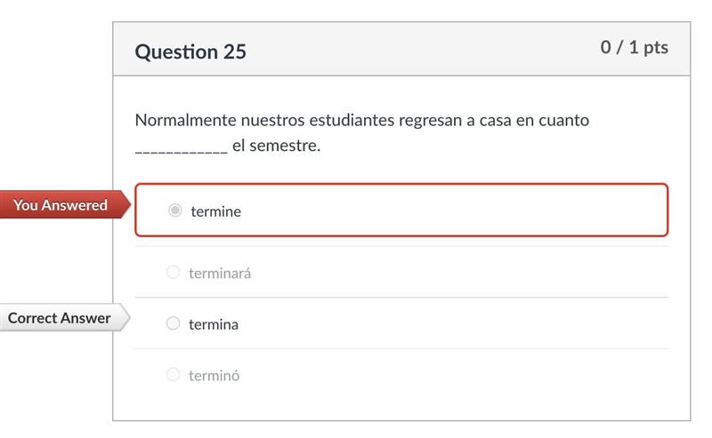 Does anybody know why "terminar" is not in subjunctive form?-example-1