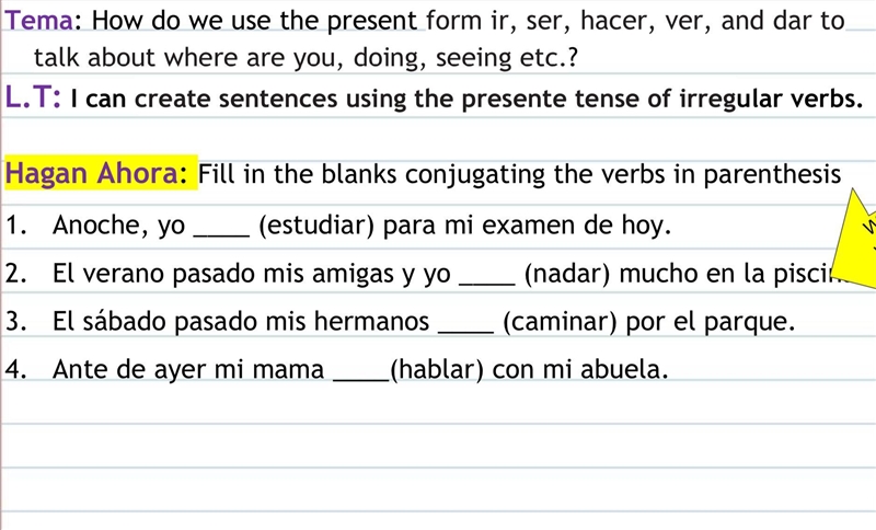 Answer this for me please! I need help with this Spanish work!-example-1