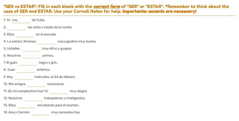 Who is able to write the SER and ESTAR with theaccents-example-1