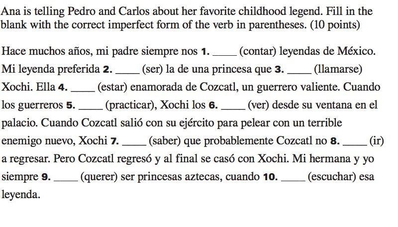 PLEASE HELP!! (Spanish imperfect)​-example-1