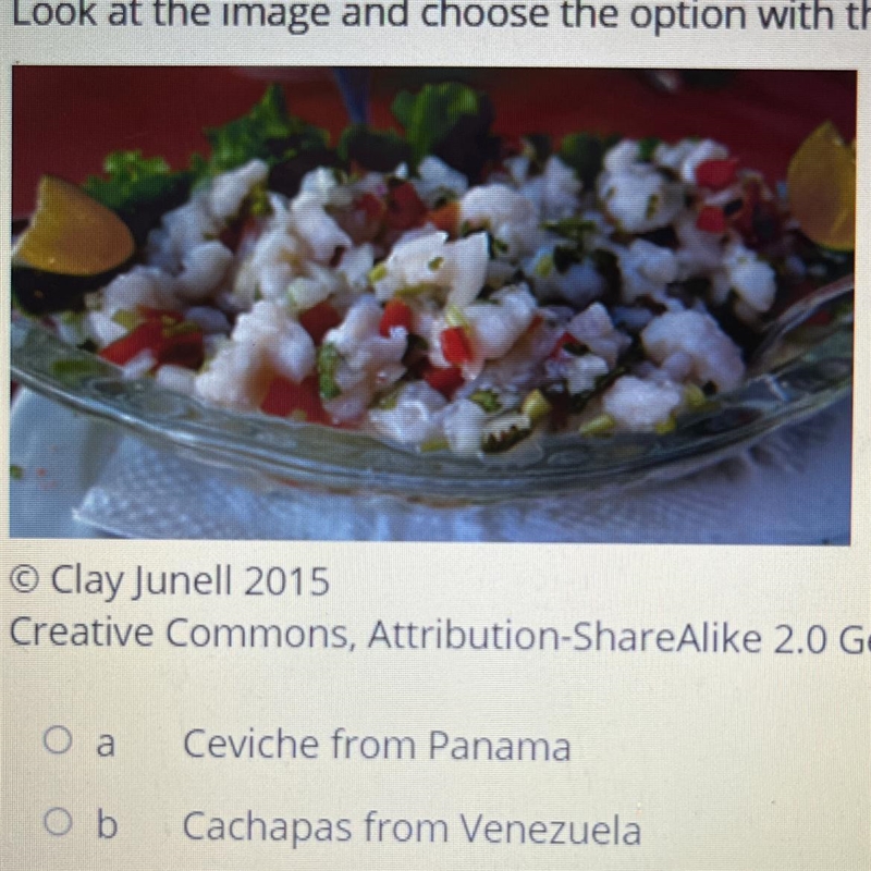 Look at the image and choose the option with the correct dish and country that match-example-1