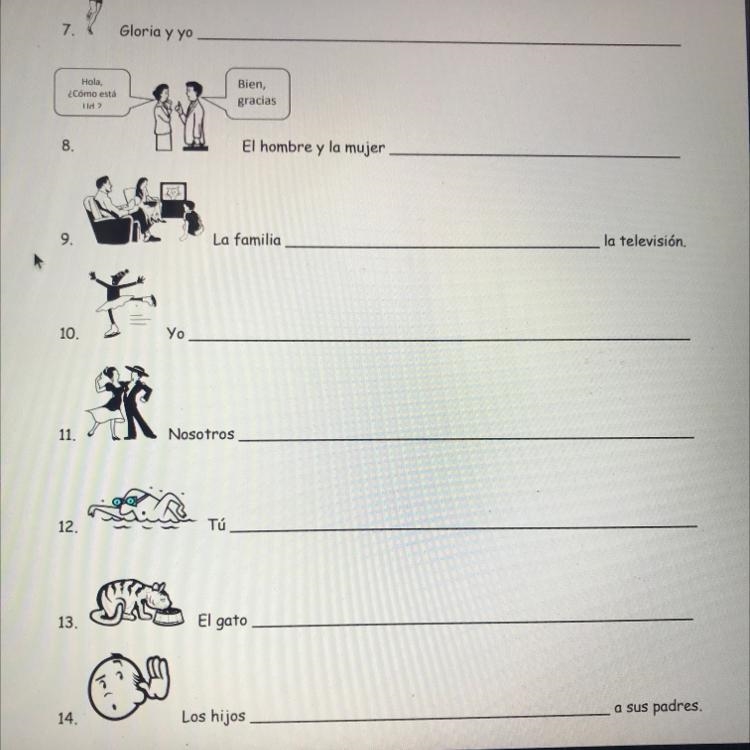 Tell what each person has to do using a form of tener + que + infinitive-example-1