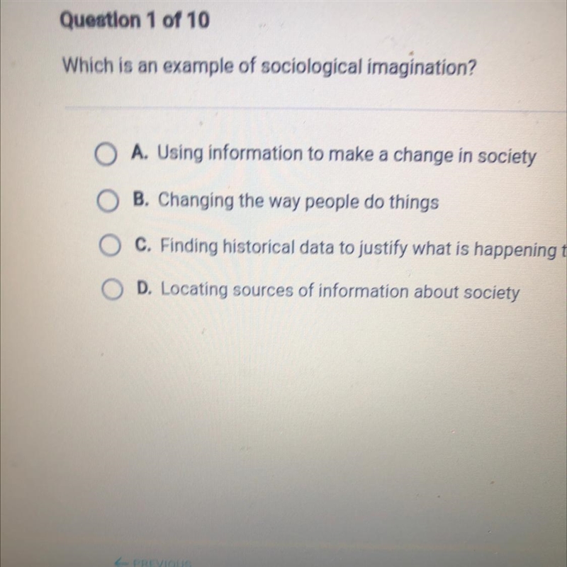 Which is an example of sociological imagination?-example-1