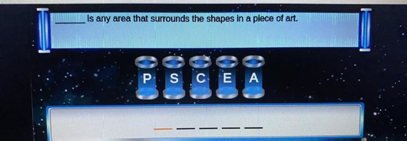 "Blank" is any area that surrounds the shapes in a piece of art-example-1