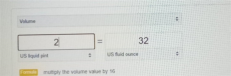 At lunch, Allan drank 2 pints of chocolate milk. How many fluid ounces is this equal-example-1