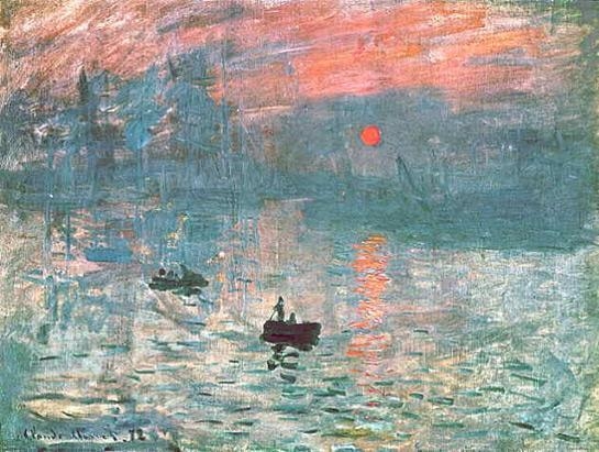 Below is the first painting to receive the label Impressionist. Who was the painter-example-1