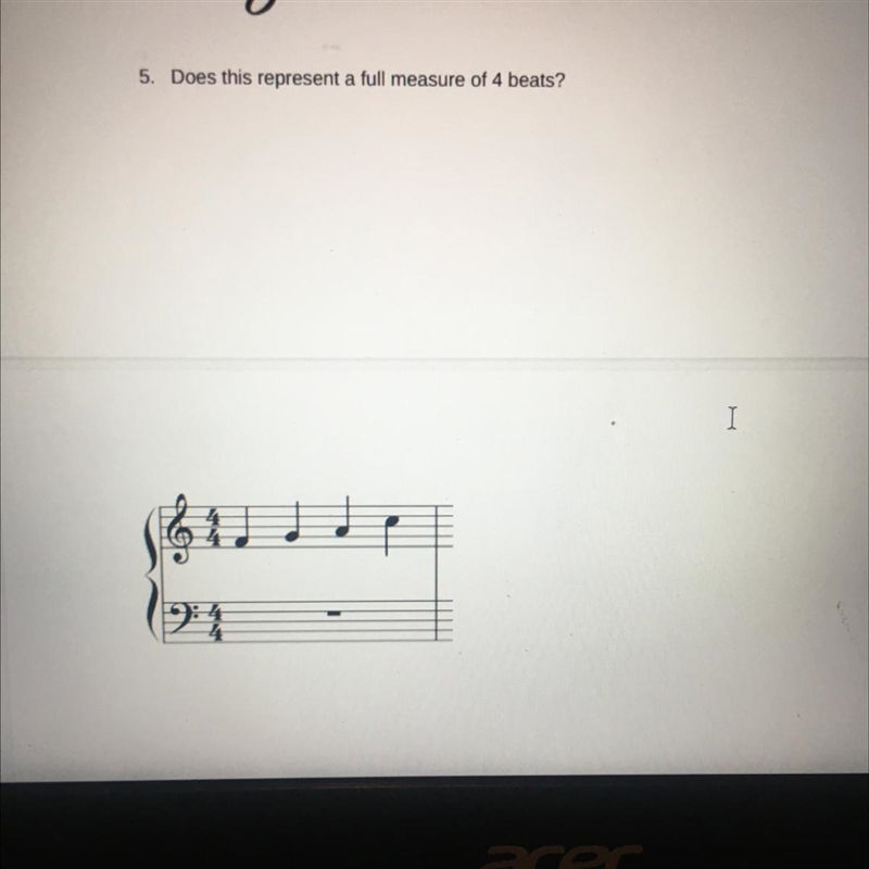 Does this represent a full measure of 4 beats?-example-1