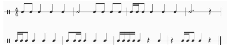 Which measure has the longest note?-example-1