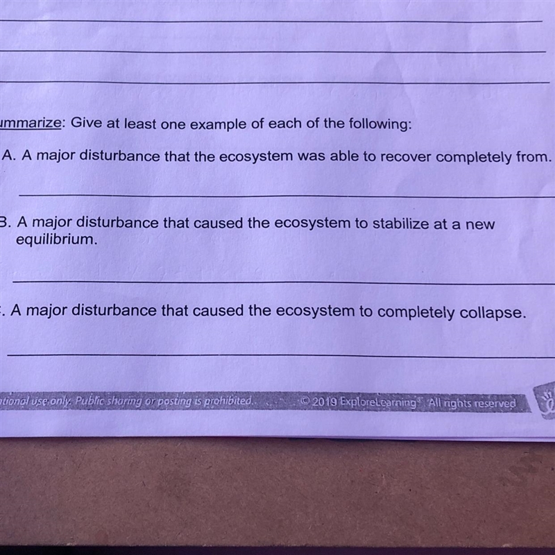 (science) Give at least one example of each of the following-example-1