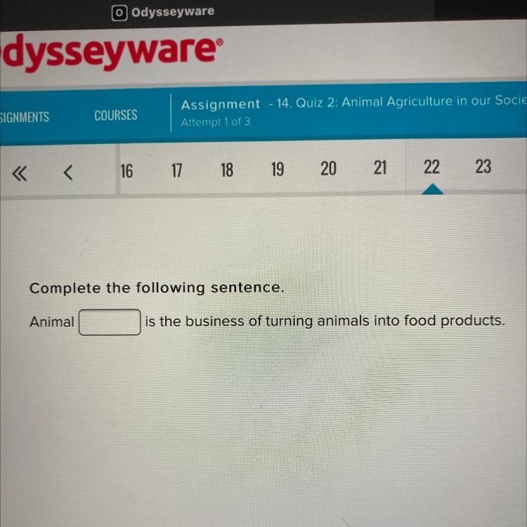 Complete the following sentence. Animal ___ is the business of turning animals into-example-1