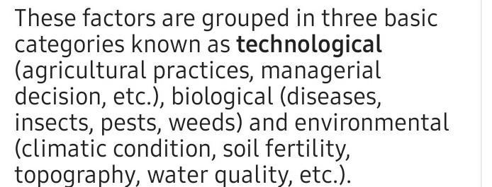 Factor affecting crop production-example-1