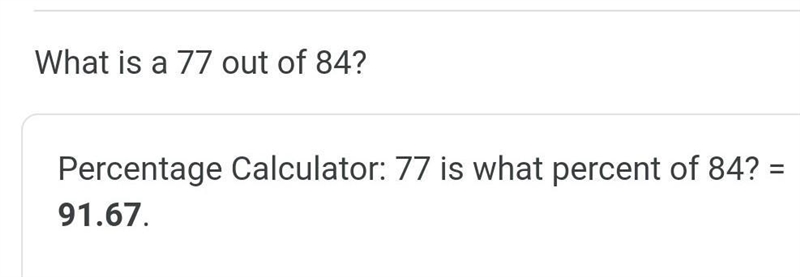 What grade is 77/84 %-example-1