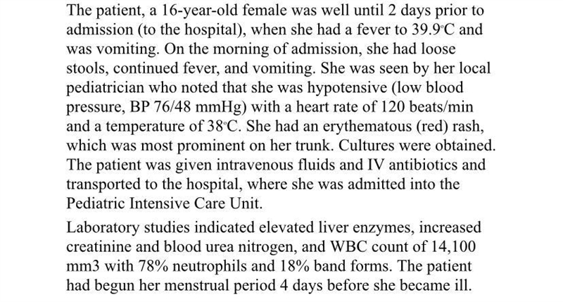 1. Indicate patient history details that are consistent with the patient having an-example-1