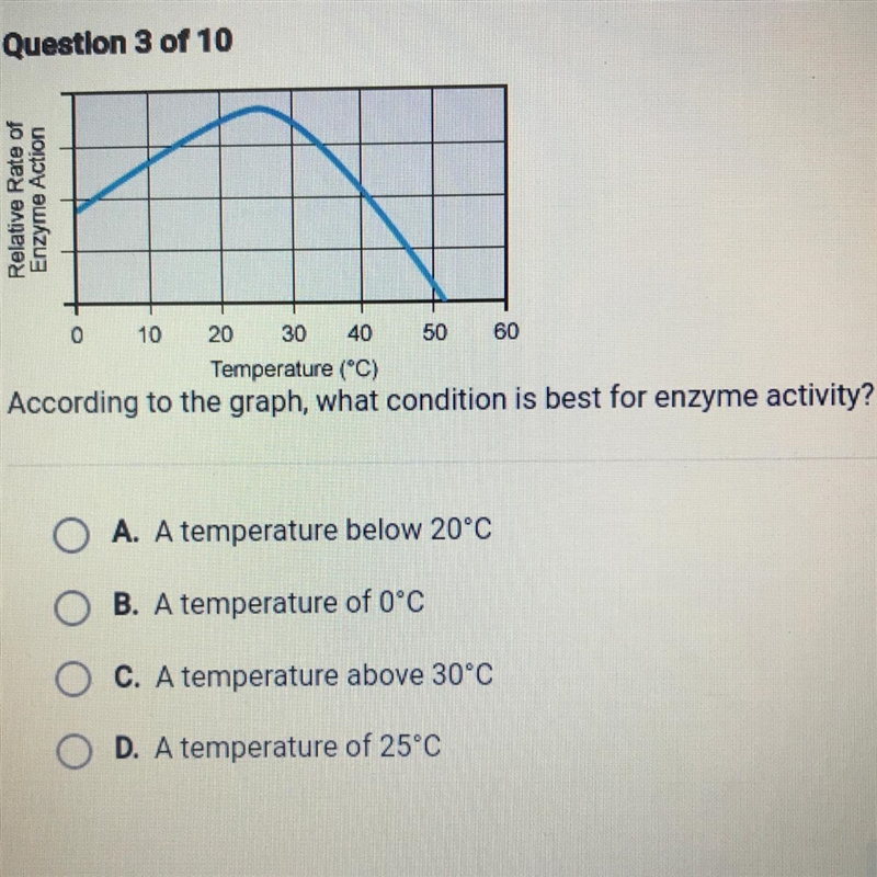 According to the graph, what condition is best for enzyme activity?-example-1