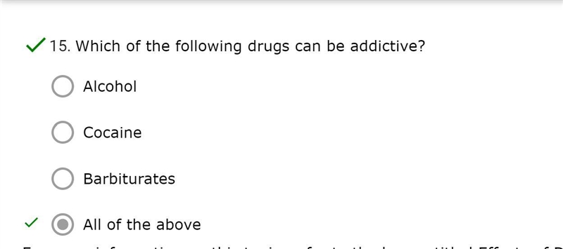 Which of the following drugs can be addictive?-example-1