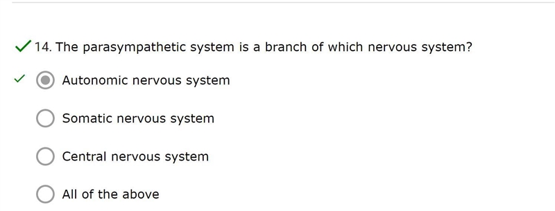 The parasympathetic system is a branch of which nervous system?-example-1