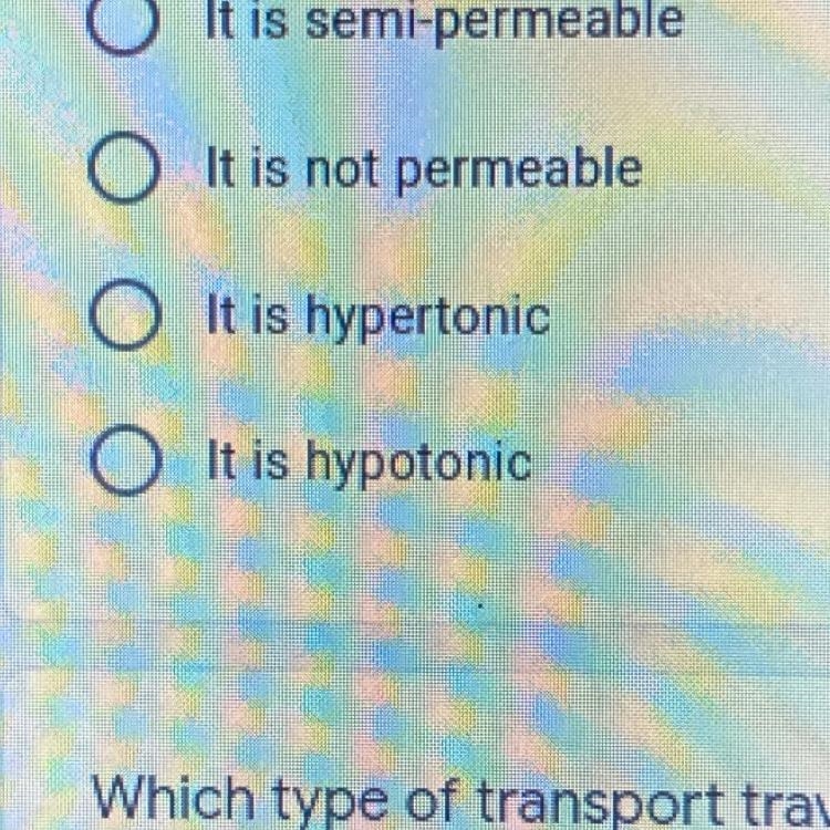 What aspect of the cell membrane allows certain substances to pass through but not-example-1