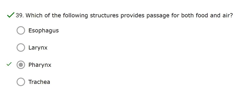 Which of the following structures provides passage for both food and air?-example-1