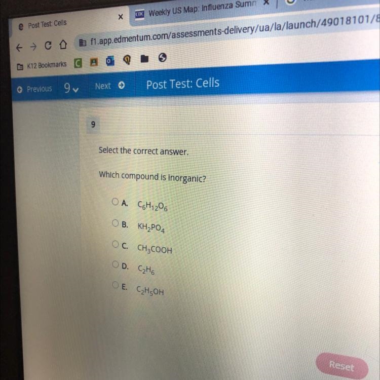 Which compound is inorganic?-example-1