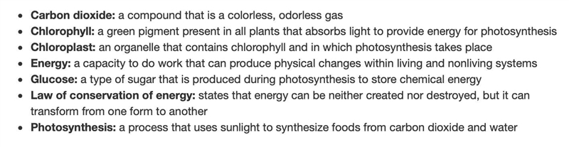 Match the term with its description. Match Term Definition Chloroplast A) A type of-example-2