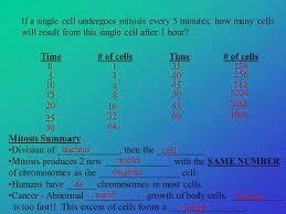 if one cell undergoes mitotic division every 3 minutes and 18 minutes pass, how many-example-1