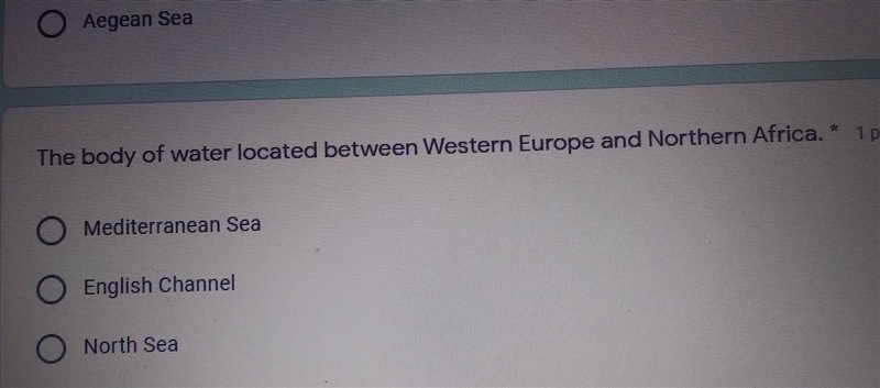 Top body of water look at it between Western Europe and Northern Africa​-example-1