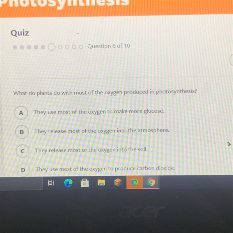 What do plants do with most of the oxygen produced in photosynthesis?-example-1