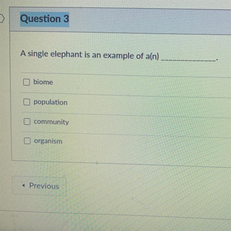 A single elephant is an example of a(n)-example-1