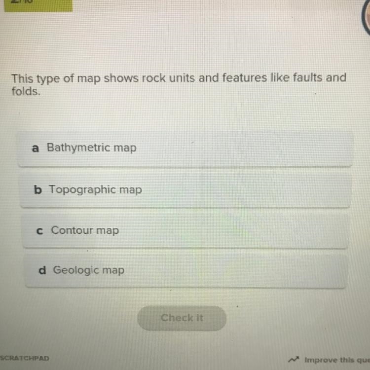 (PLEASE HELP ME ASAP‼️‼️)This type of map shows rock units and features like faults-example-1