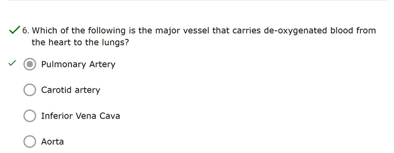 Which of the following is the major vessel that carries de-oxygenated blood from the-example-1