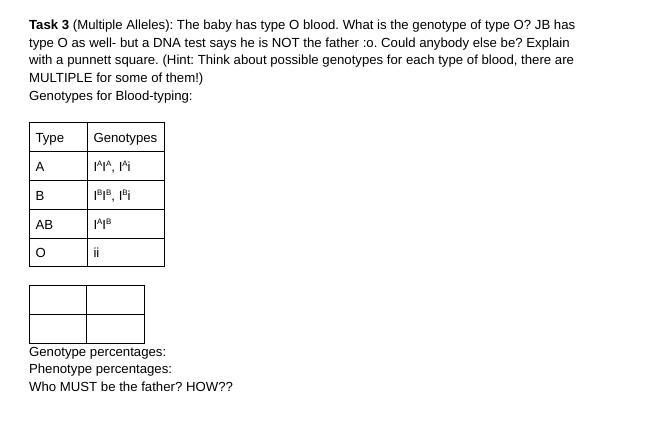 BLOOD TYPE GENETICS!! HELP!!-example-1