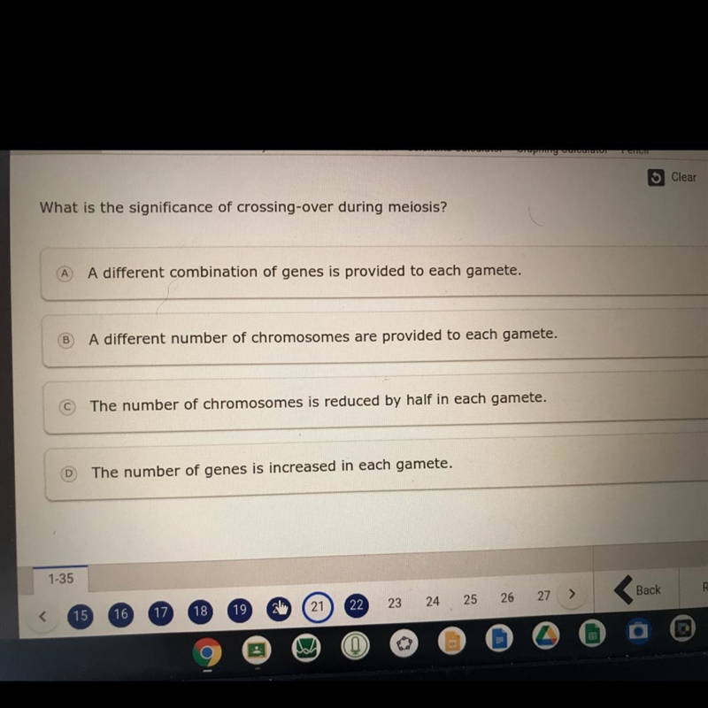 What is the significance of crossing-over during meiosis? A different combination-example-1