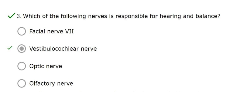 Which of the following nerves is responsible for hearing and balance?-example-1