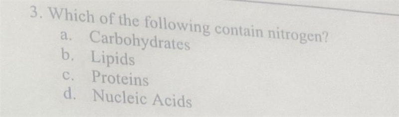 Which of the following contains nitrogen ?-example-1