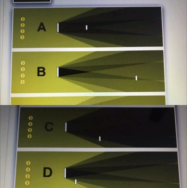 A light detector the pattern shown. What is the most likely location of the light-example-1