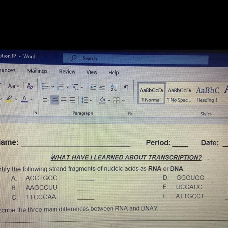 Rna and DNA bio pls help-example-1