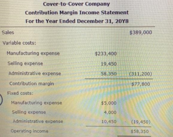 arget Profit Refer again to the income statements for Cover-to-Cover Company and Biblio-example-1