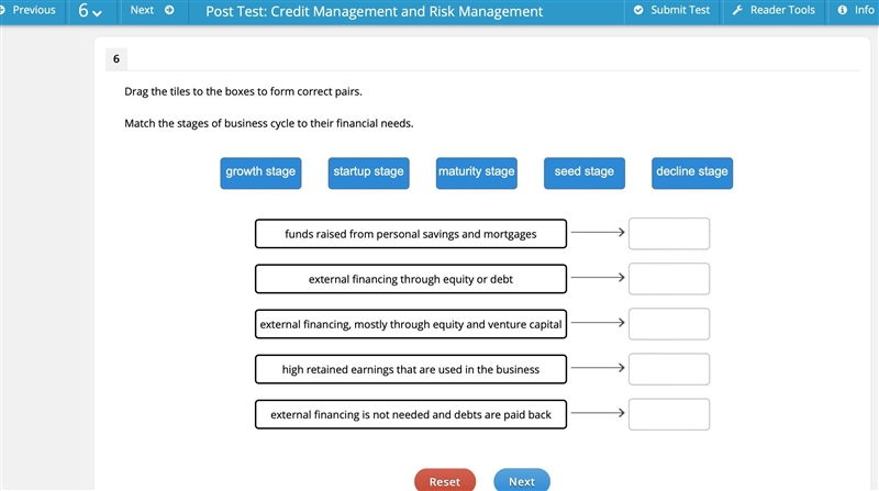 Match the stages of business cycle to their financial needs. growth stage startup-example-1